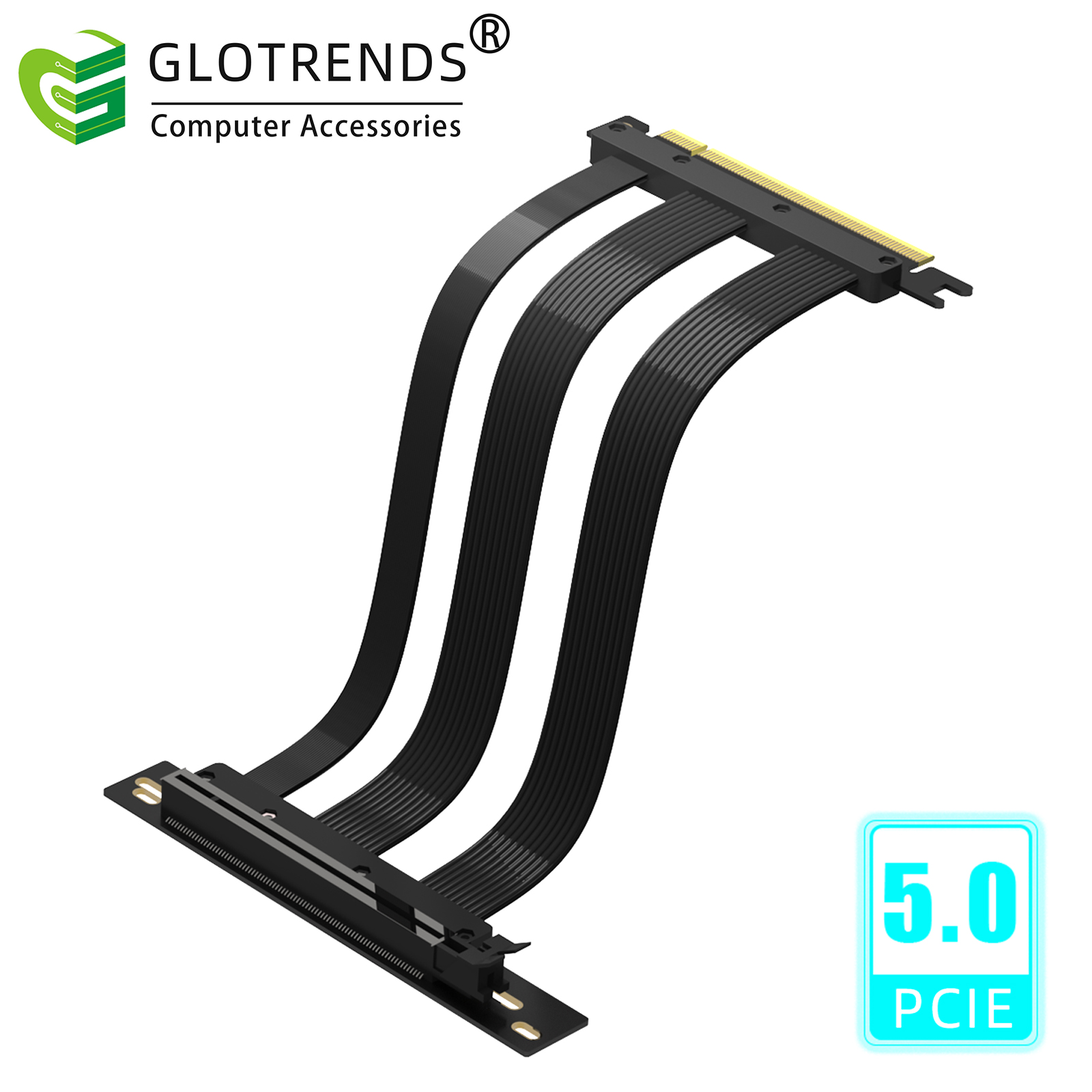 Pcie 4.0 X16 Riser Cable 90 Degree - Câble Riser PCIE 5.0, Compatible avec