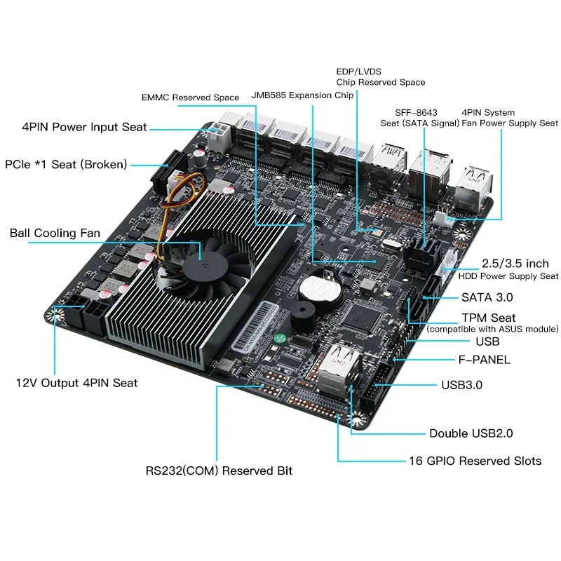 Carte mère N100 Nas 2xm.2 Nvme - Nas Motherboard N100 6 Sata avis et prix