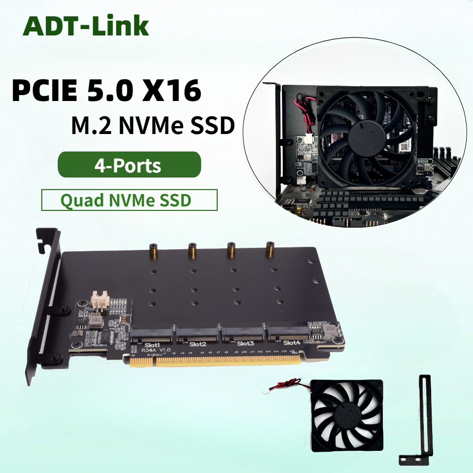 Carte de répartition R34A PCIe - Quad M.2 Nvme Pcie Bifurcation Card avis et prix